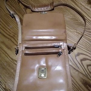Leather tan Cross body purse
